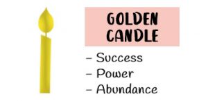 Golden candle meaning spells
