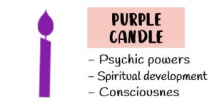 Purple candle meaning in Magic