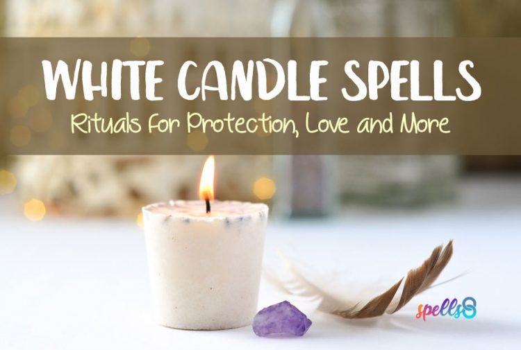 comes with bindrune. house cleaning candle magic White Candle