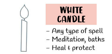 White candle meaning spells