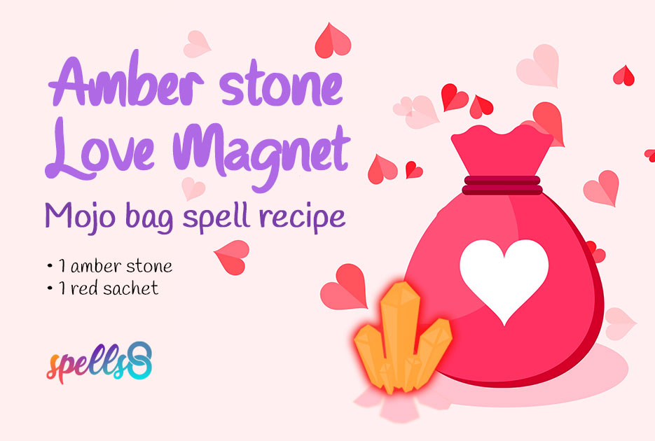 Amber Love Magnet: A Love Spell Mojo Bag Recipe