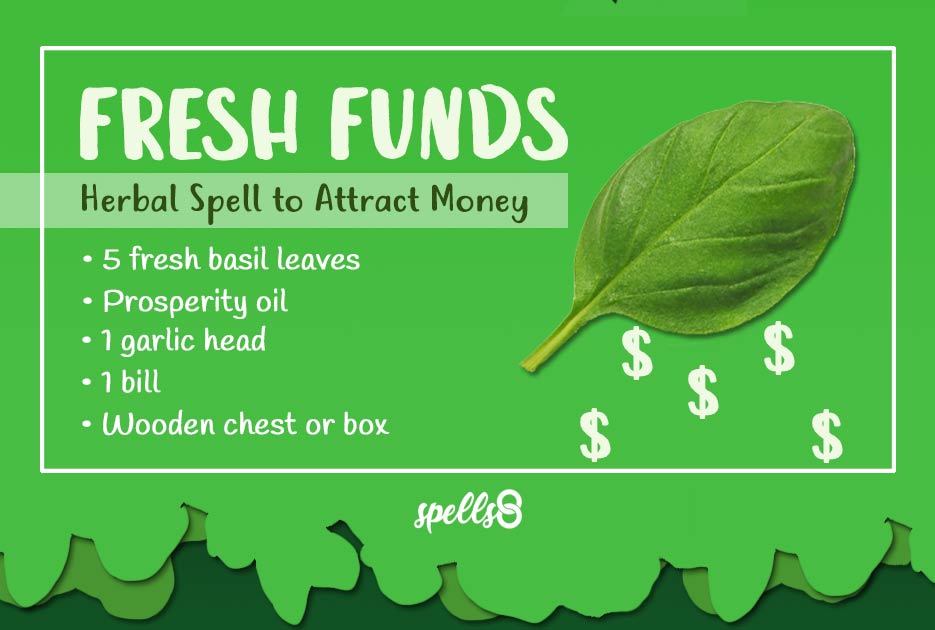 Spell with Basil to Attract Money