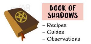 Wiccan Book of Shadows altar