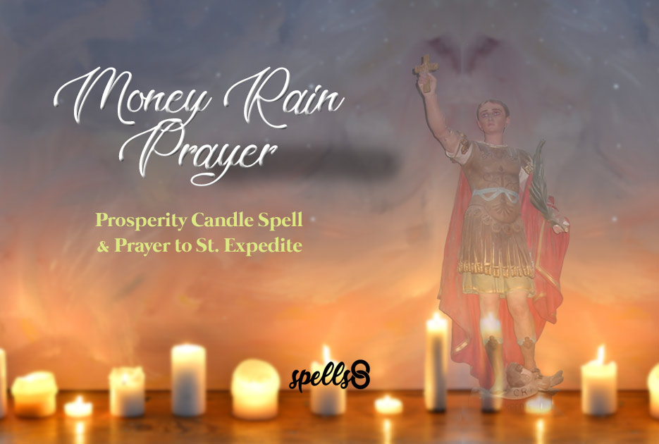Money Rain Spell with a Catholic Candle Prayer