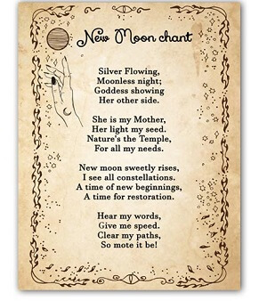 New Moon Wiccan Prayer