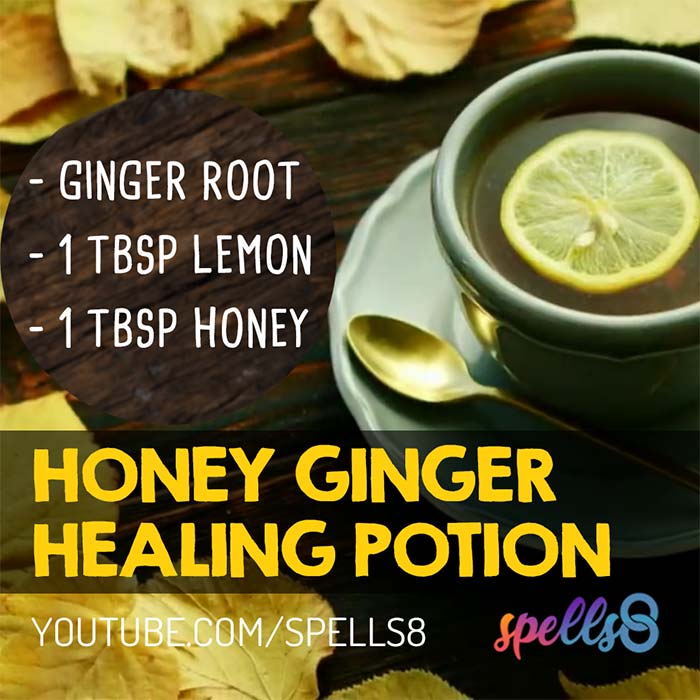 Healing Potion Spell: Honey Ginger Tea Meditation