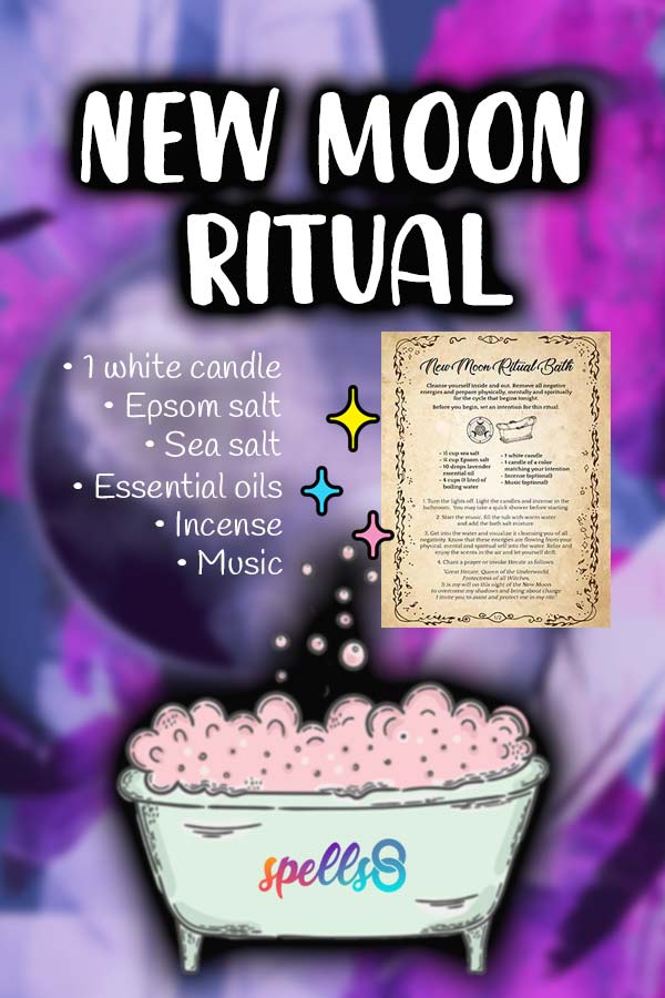 New Moon Bath Ritual and Prayers