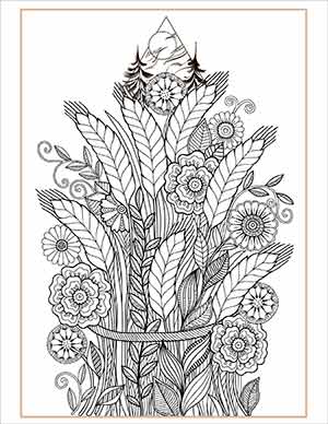 Full Harvest Moon Magic Coloring Page