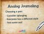 Analog Journaling Digital