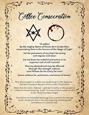 Coffee Consecration Prayer