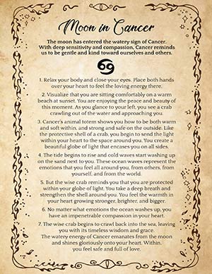 Cancer moon phases witchcraft book of shadows