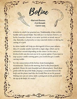 Boline Wicca Book of Shadows