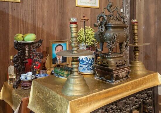 Ancestor altar in Cai Be, Vietnam