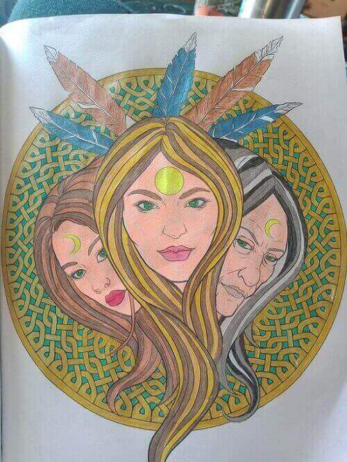 Triple Goddess Celtic Art