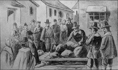 Giles Corey was stoned to death in 1692.