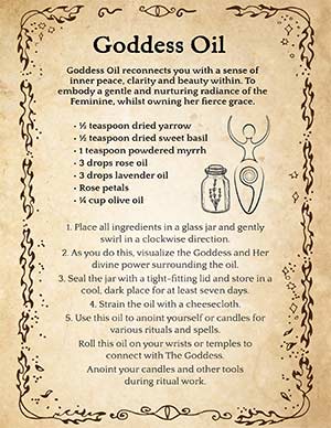 Goddess Anointing Oil Recipe