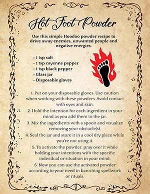 Hot Foot Powder Spell