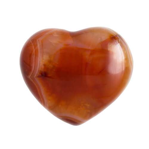 Carnelian heart stone