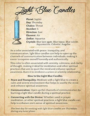 Light Blue Candle Spiritual Meaning