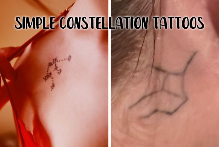 Simple constellation tattoos