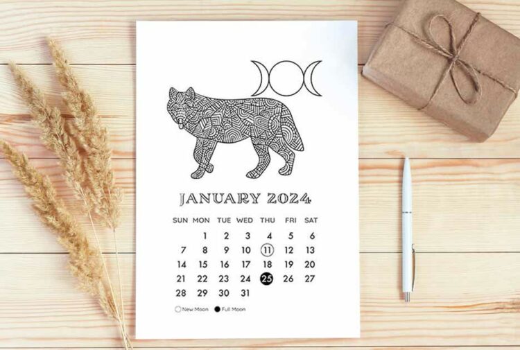 Your Printable Calendar for January 2024