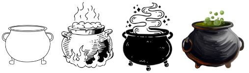 Witches cauldron sticker