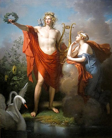 Apollo with Urania by Charles Meynier